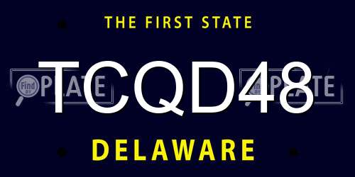 TCQD48 Delaware License Plate
