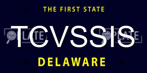 TCVSSIS Delaware License Plate
