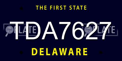 TDA7627 Delaware License Plate