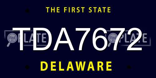 TDA7672 Delaware License Plate