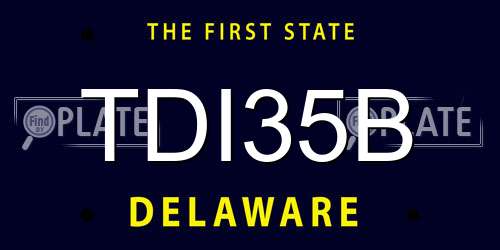 TDI35B Delaware License Plate