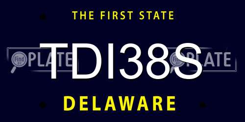 TDI38S Delaware License Plate