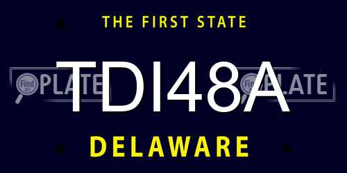 TDI48A Delaware License Plate