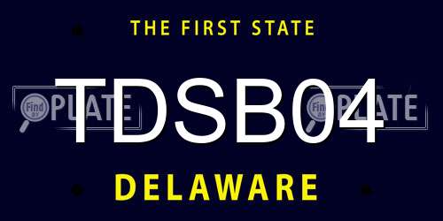 TDSB04 Delaware License Plate