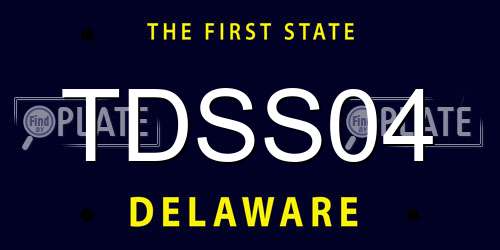 TDSS04 Delaware License Plate