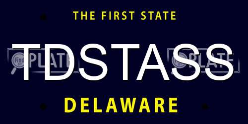 TDSTASS Delaware License Plate