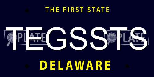 TEGSSTS Delaware License Plate