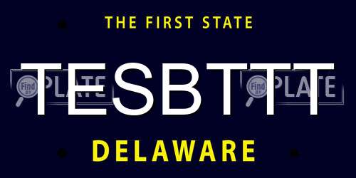 TESBTTT Delaware License Plate