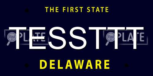 TESSTTT Delaware License Plate