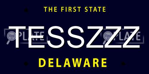 TESSZZZ Delaware License Plate