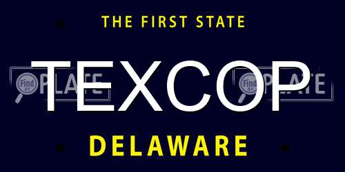 TEXCOP Delaware License Plate