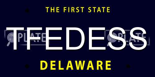 TFEDESS Delaware License Plate