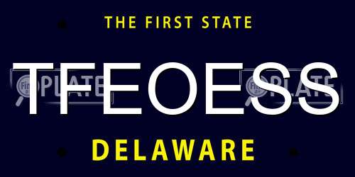 TFEOESS Delaware License Plate