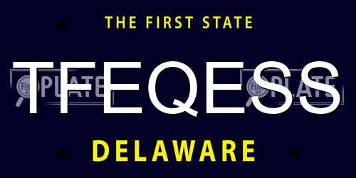 TFEQESS Delaware License Plate
