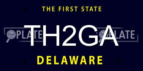 TH2GA Delaware License Plate