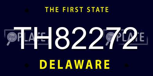 TH82272 Delaware License Plate