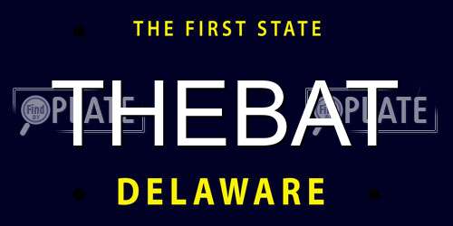 THEBAT Delaware License Plate