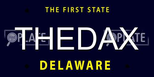 THEDAX Delaware License Plate