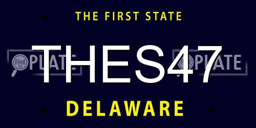 THES47 Delaware License Plate