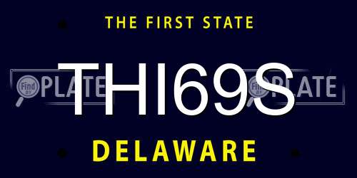 THI69S Delaware License Plate