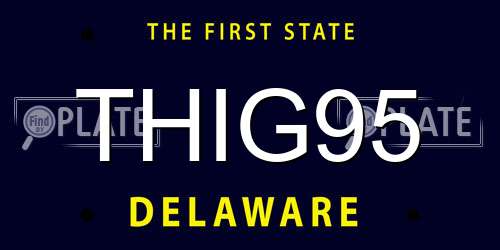 THIG95 Delaware License Plate