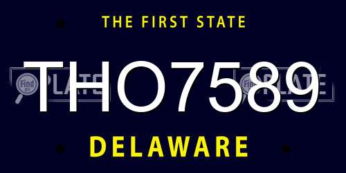 THO7589 Delaware License Plate