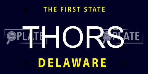THORS Delaware License Plate