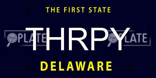 THRPY Delaware License Plate