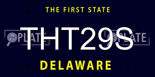 THT29S Delaware License Plate