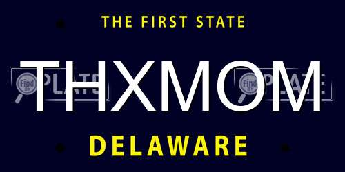 THXMOM Delaware License Plate