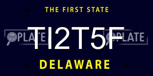 TI2T5F Delaware License Plate