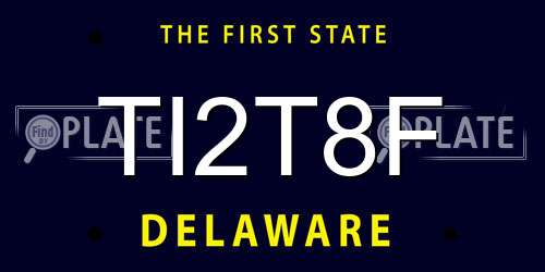 TI2T8F Delaware License Plate