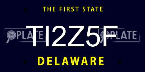 TI2Z5F Delaware License Plate