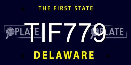 TIF779 Delaware License Plate
