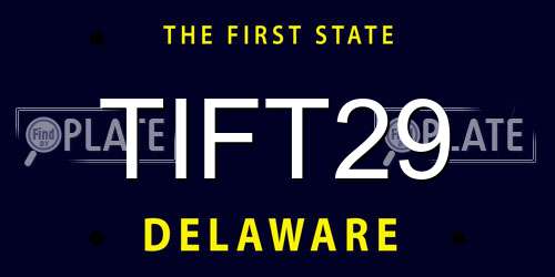 TIFT29 Delaware License Plate