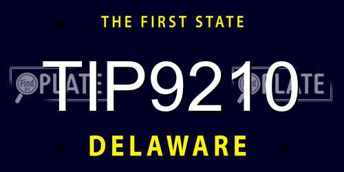 TIP9210 Delaware License Plate