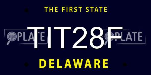 TIT28F Delaware License Plate