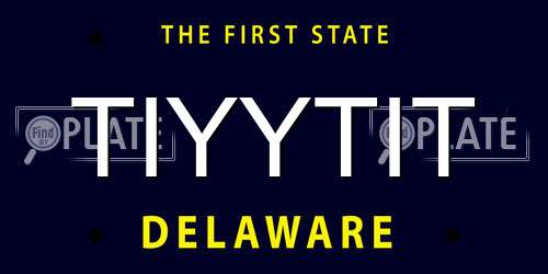 TIYYTIT Delaware License Plate