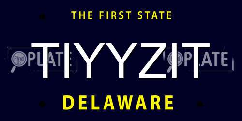 TIYYZIT Delaware License Plate