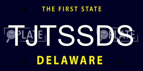 TJTSSDS Delaware License Plate