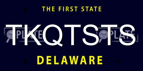 TKQTSTS Delaware License Plate