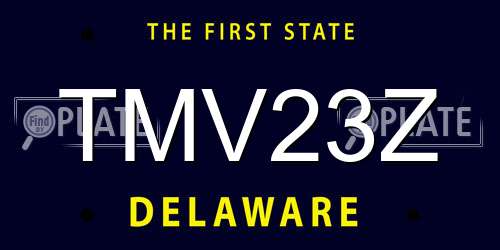 TMV23Z Delaware License Plate