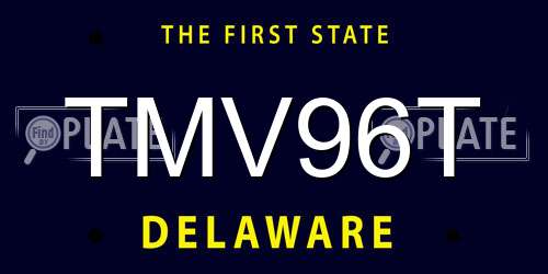 TMV96T Delaware License Plate