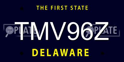 TMV96Z Delaware License Plate