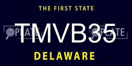 TMVB35 Delaware License Plate