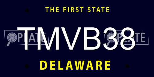 TMVB38 Delaware License Plate