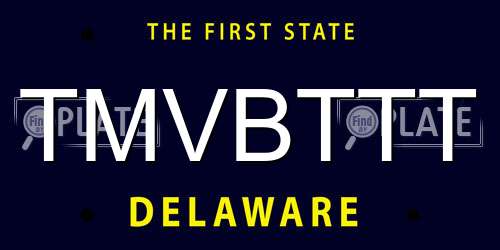 TMVBTTT Delaware License Plate