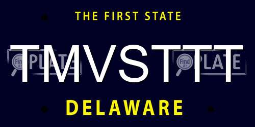TMVSTTT Delaware License Plate
