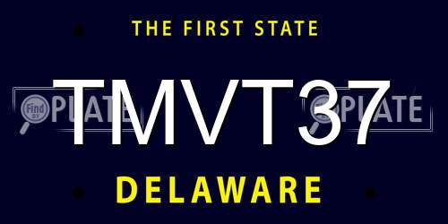 TMVT37 Delaware License Plate
