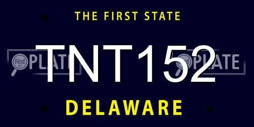 TNT152 Delaware License Plate